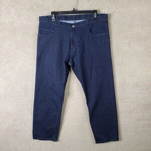 Dearborn Jeans Mens 34 (36x29) Blue Tailored Fit Straight Dark‎ Wash Zip Fly